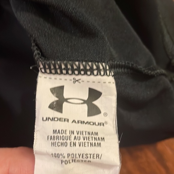 Under Armour Quarter Zip Medium Black Lightweight - Picture 3 of 4